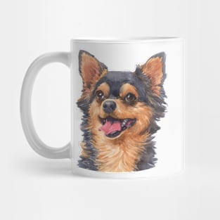 Black and Tan Chihuahua Watercolor Art Mug